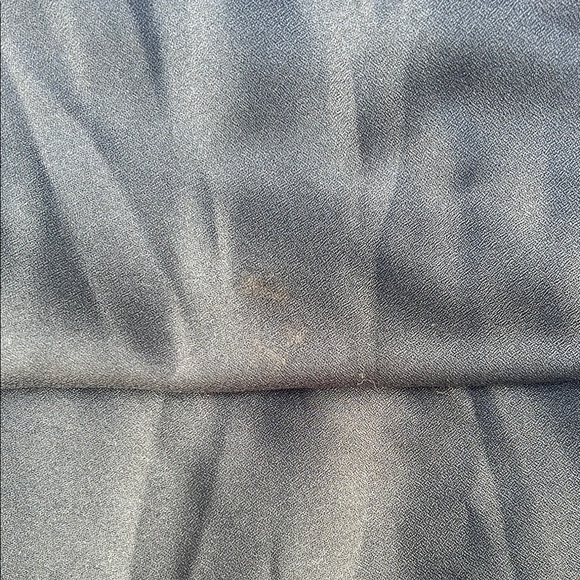 Black White Vintage 80s Puff Sleeves Ruffles Deep Back Dress Midi Maxi Split - Picture 9 of 10